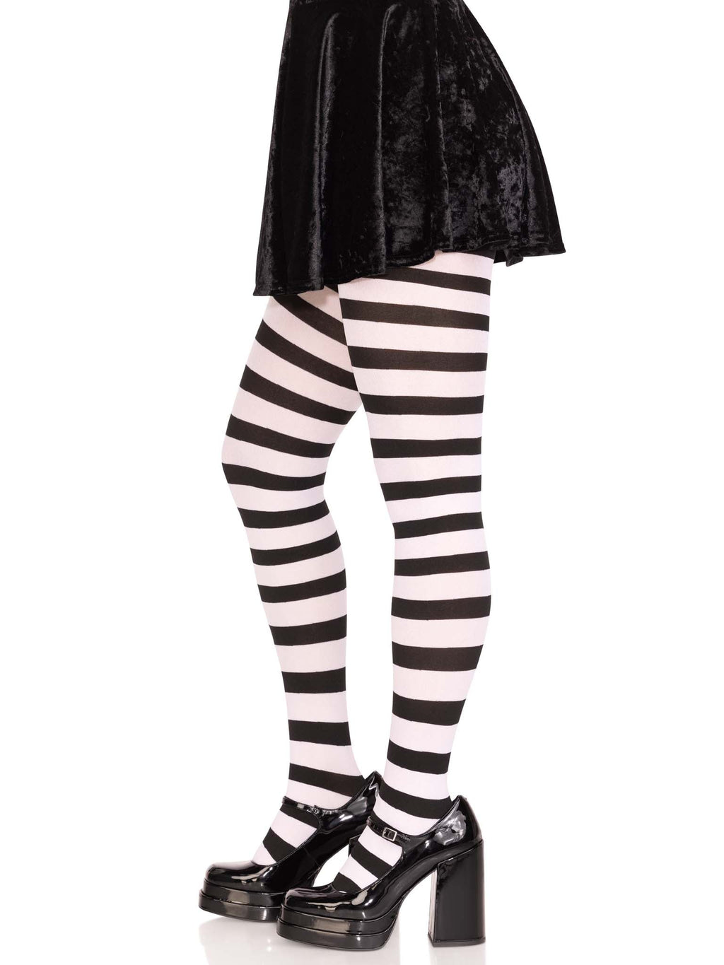 Leg Avenue Darby Striped Opaque Tights