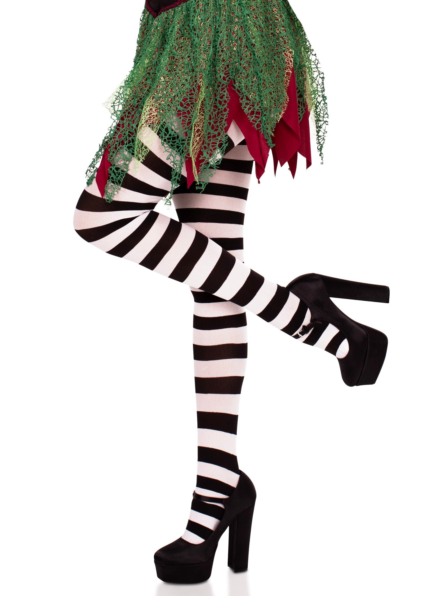 Leg Avenue Darby Striped Opaque Tights