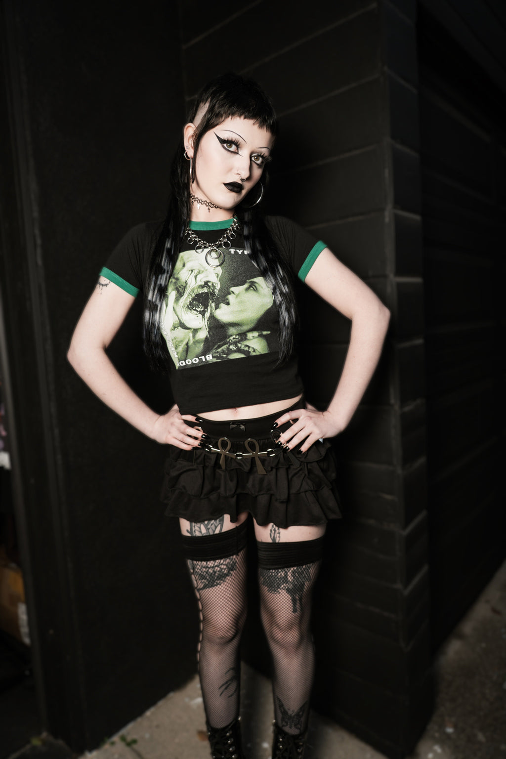 Vera's Eyecandy Bloody Kisses Type O Negative Ringer Tee