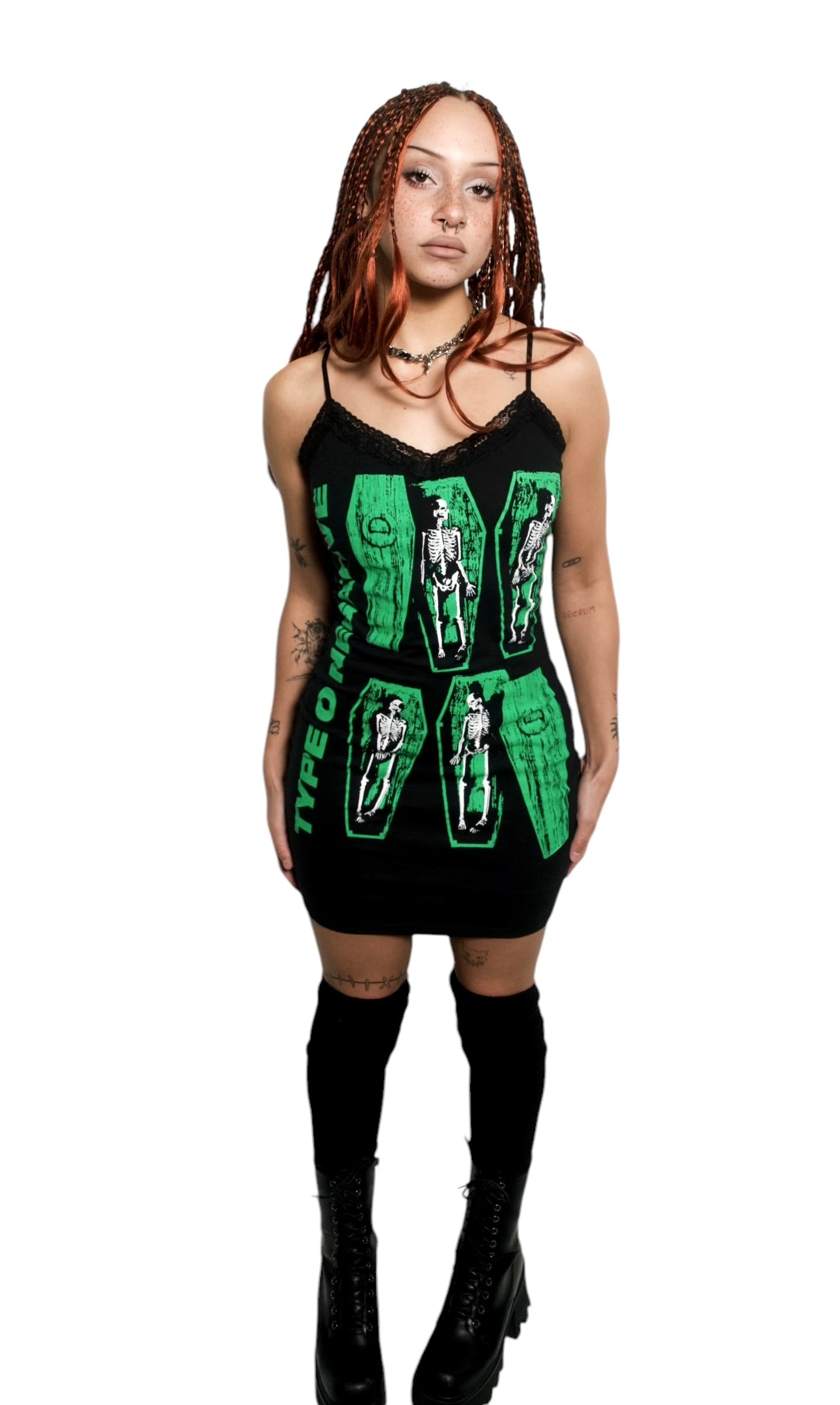 Vera's Eyecandy Type O' Negative Lace Strap Dress