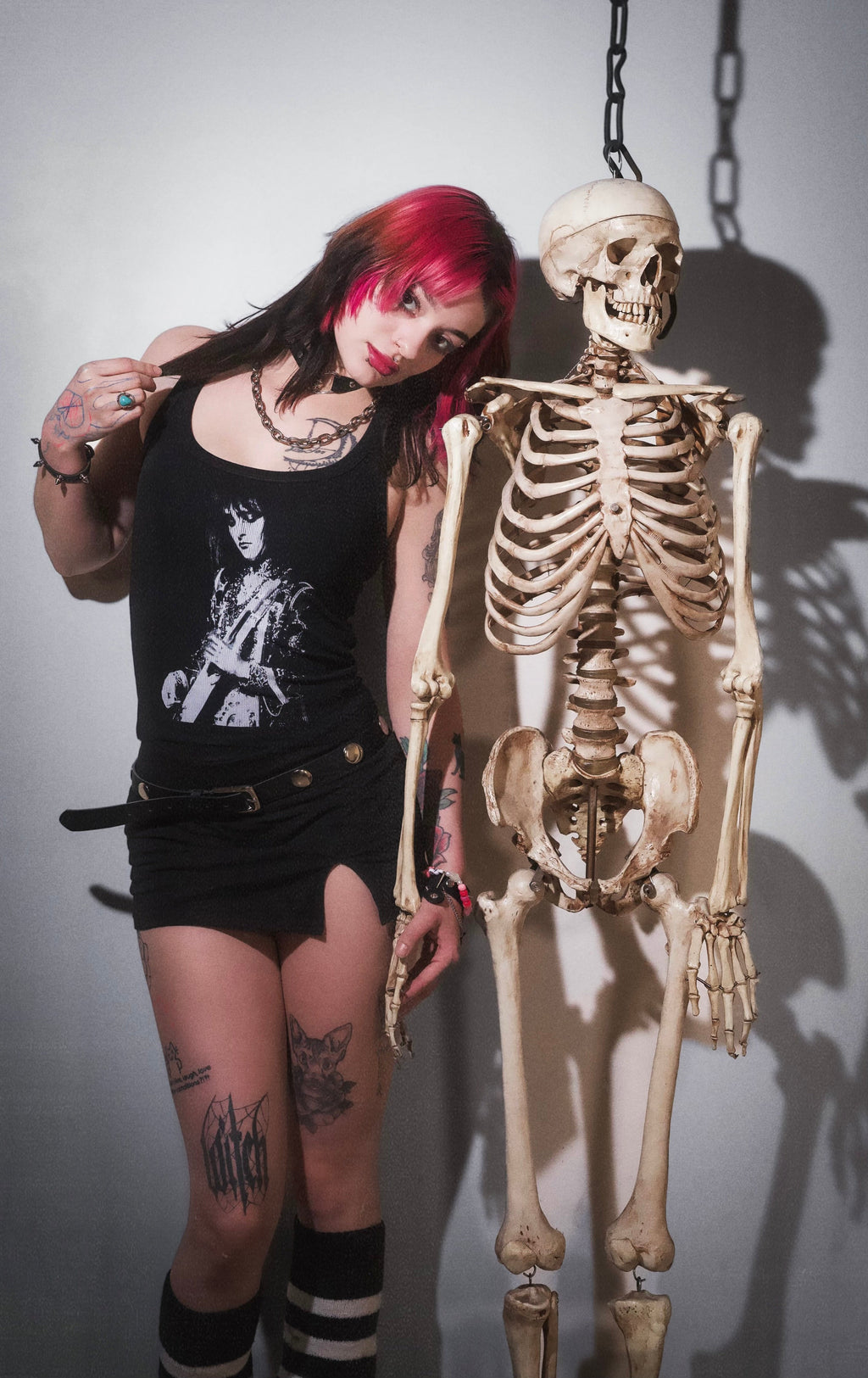 Vera's Eyecandy Siouxsie Goth Ribbed Tank Top