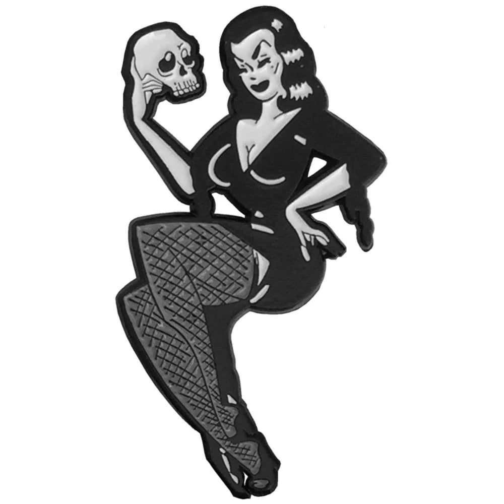 Kreepsville 666 Vampira Skull Enamel Pin