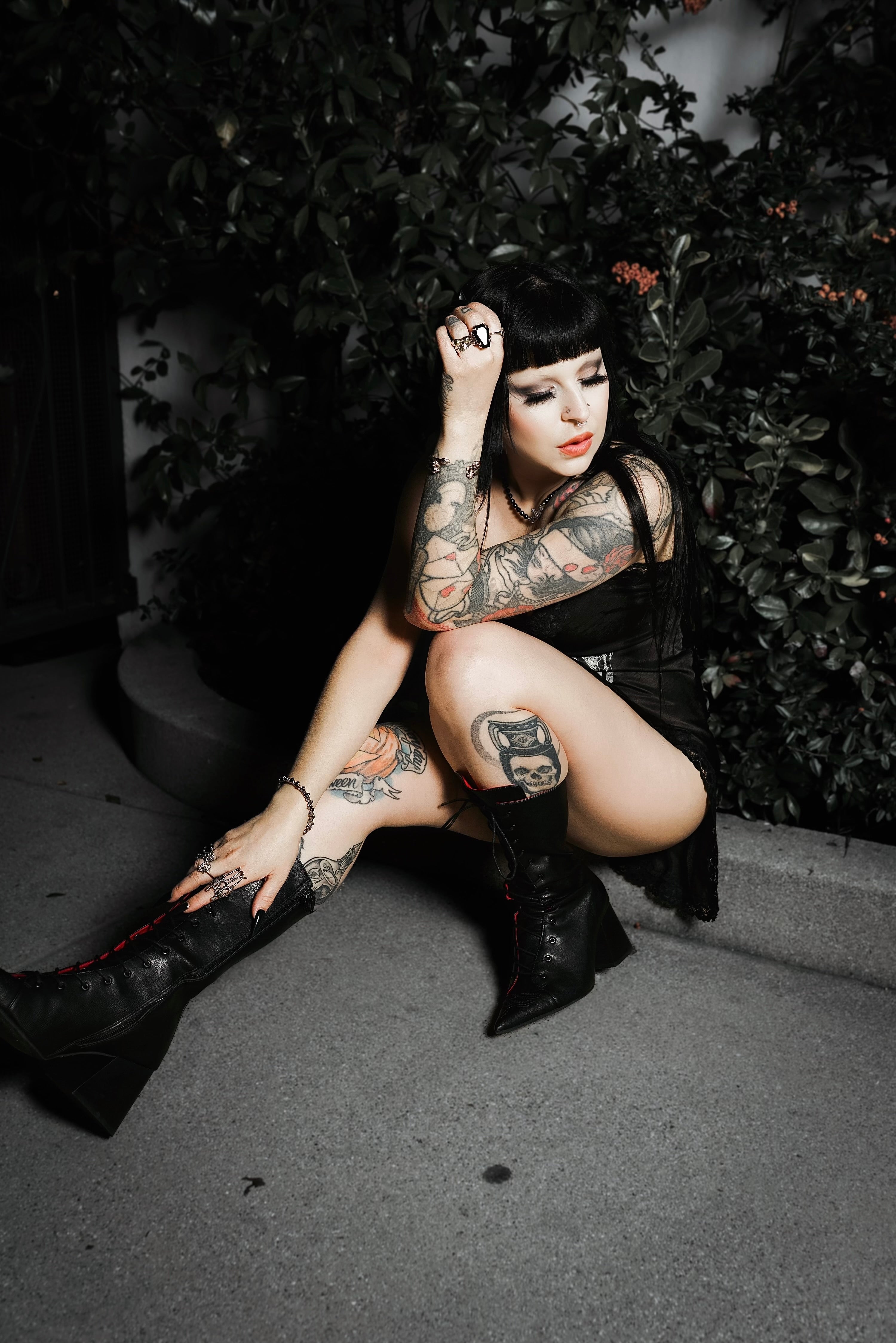 Vera's Eyecandy Rozz Christian Death Mini Slip Metal Dress