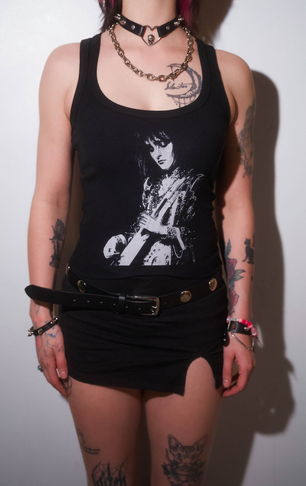 Vera's Eyecandy Siouxsie Goth Ribbed Tank Top