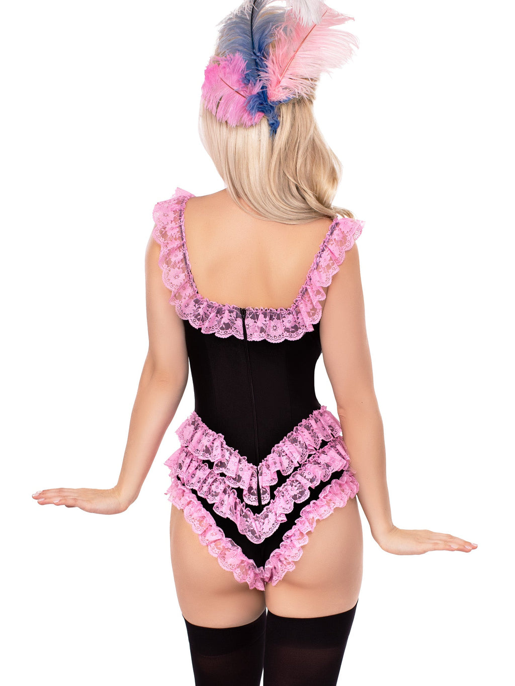 Leg Avenue Ruffle Bodysuit with Boning