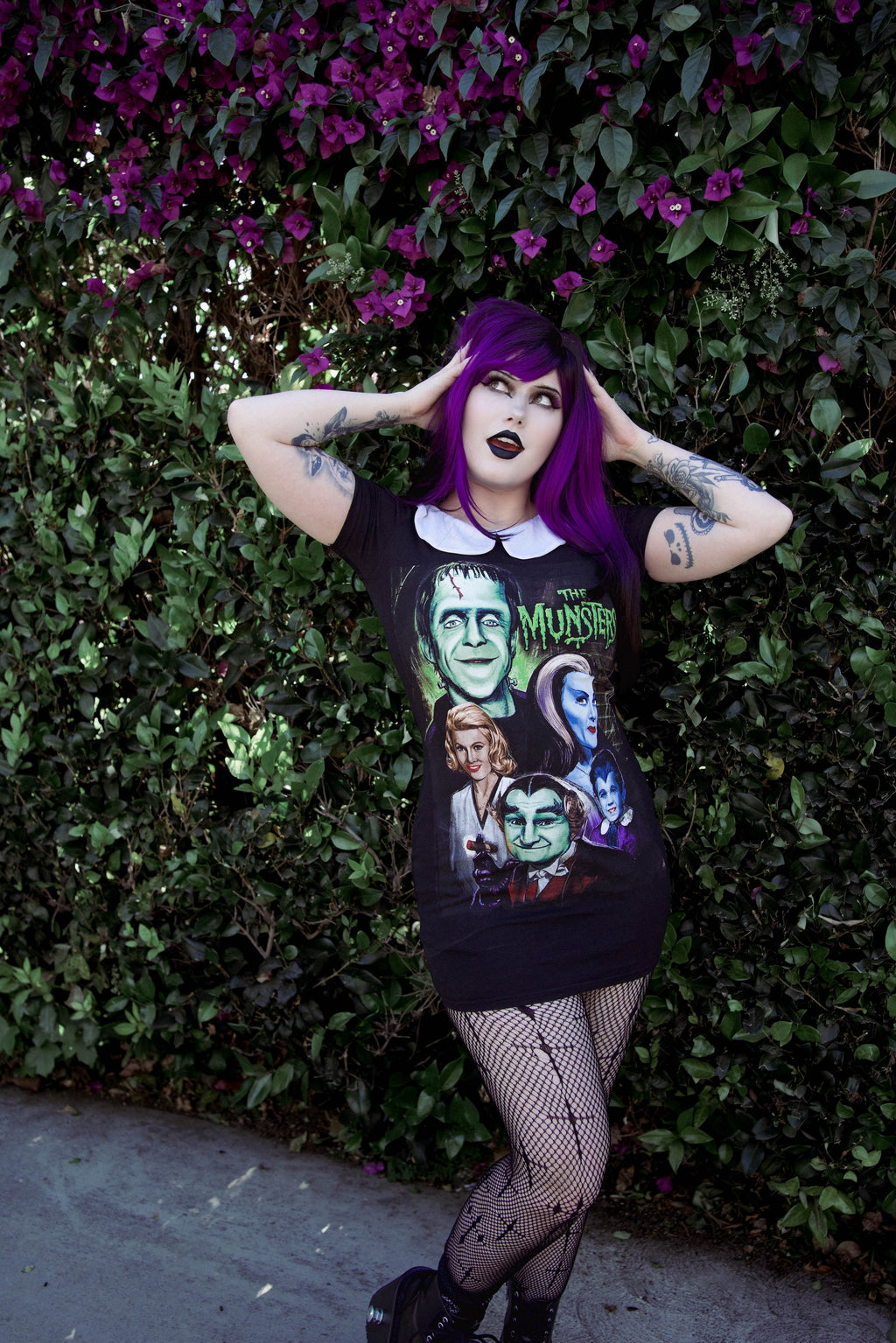 Vera's Eyecandy The Munsters Show Peter Pan Collar Dress