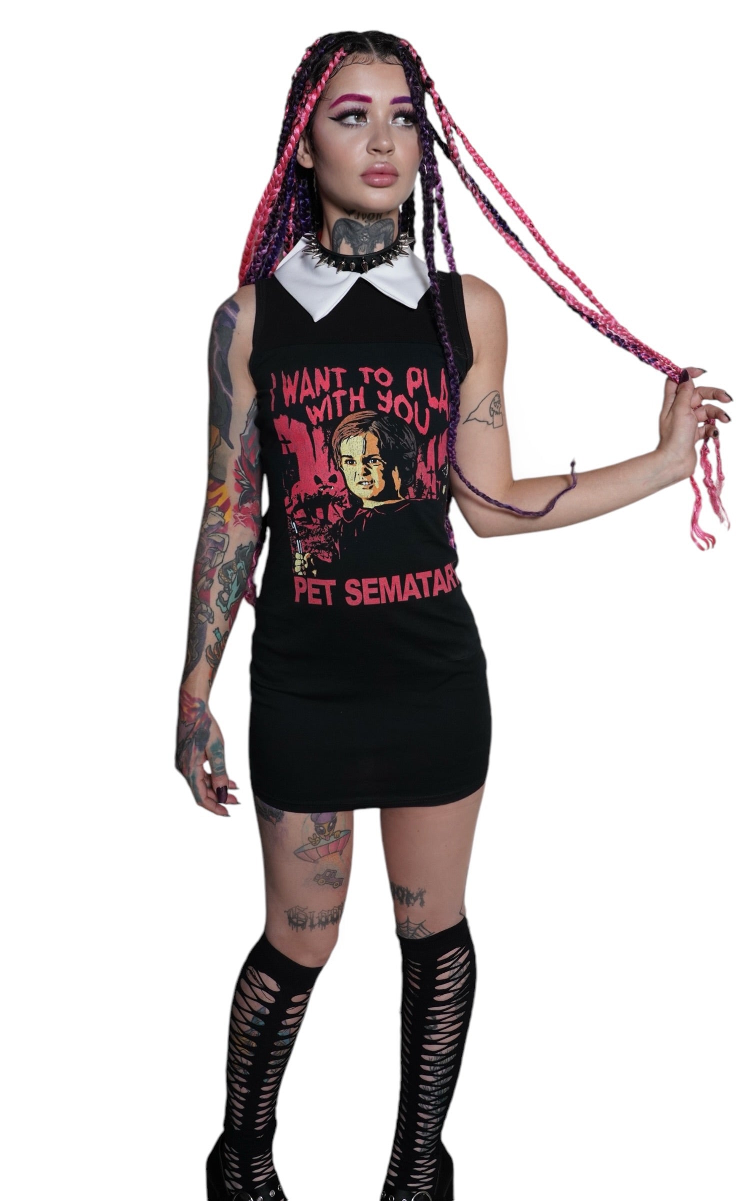Vera's Eyecandy Pet Sematary Collar Horror Dress