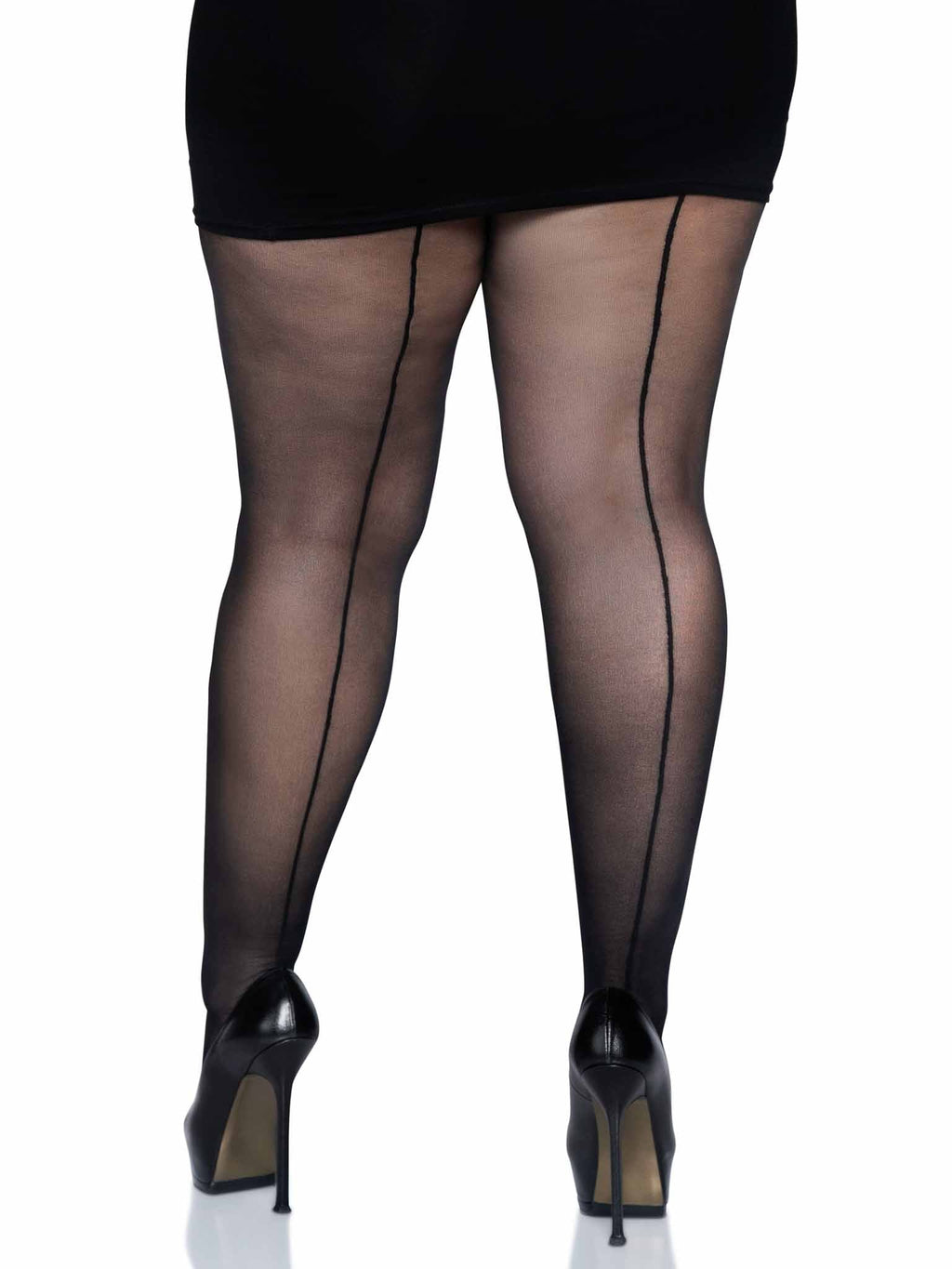 Leg Avenue Cadi Plus Sheer Backseam Pantyhose