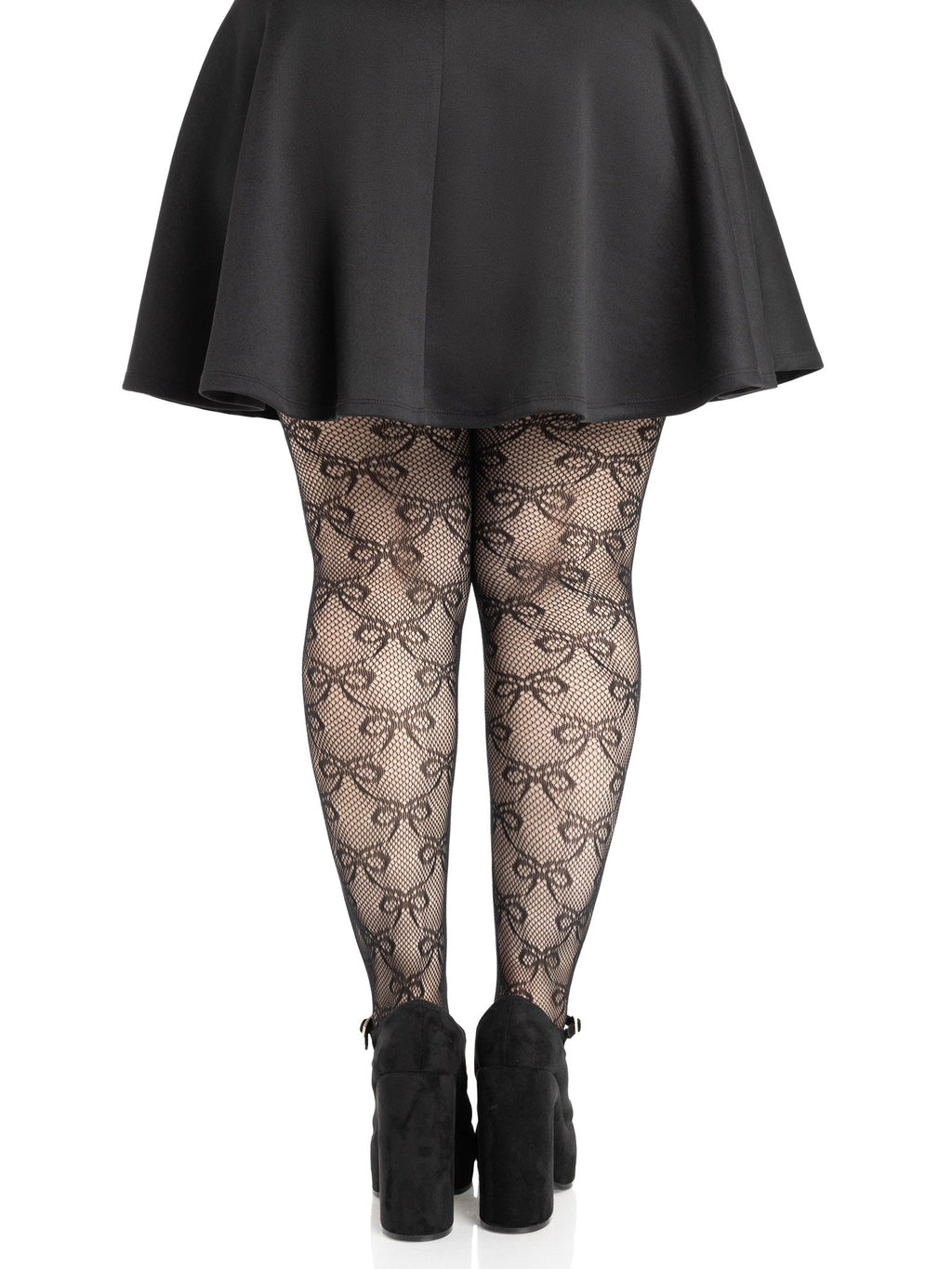 Leg Avenue Plus Size Bow Net Black or Pink Tights