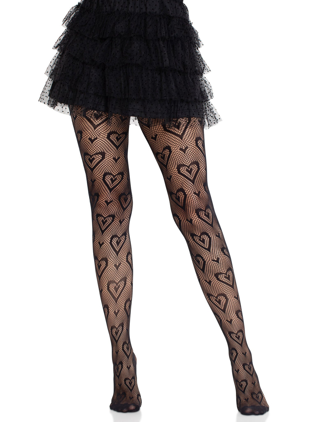 Leg Avenue Cherie Heart Net Tights