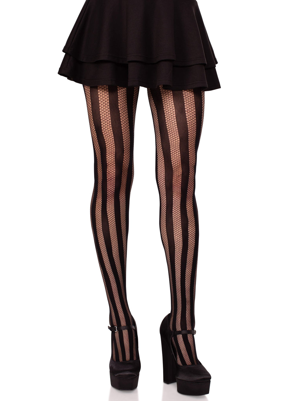 Leg Avenue Kyra Striped Net Tights