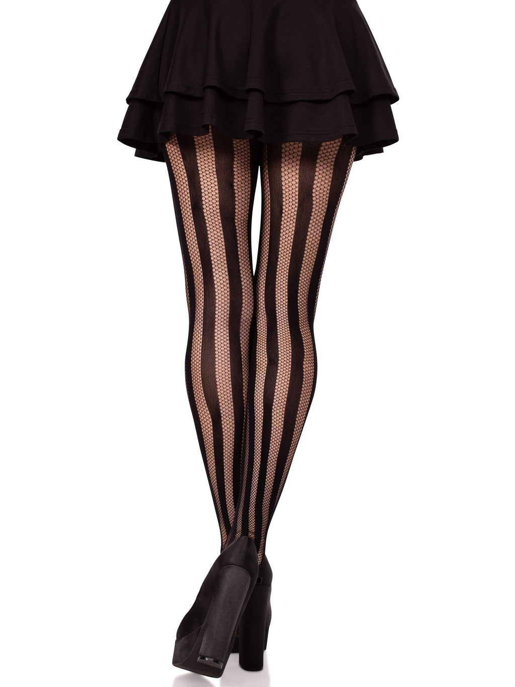 Leg Avenue Kyra Striped Net Tights