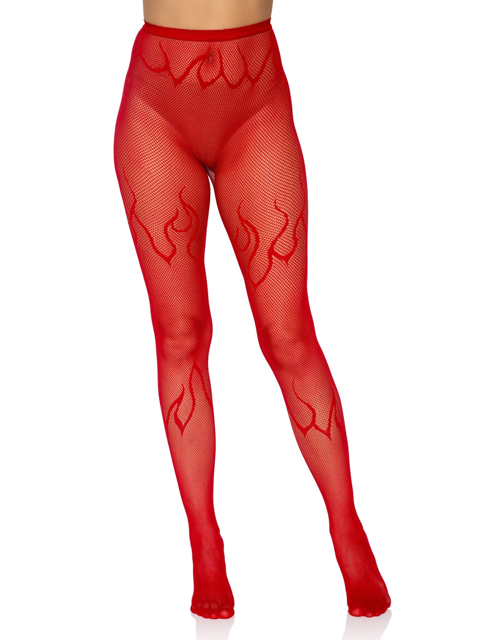 Leg Avenue Flame Fishnet Tights