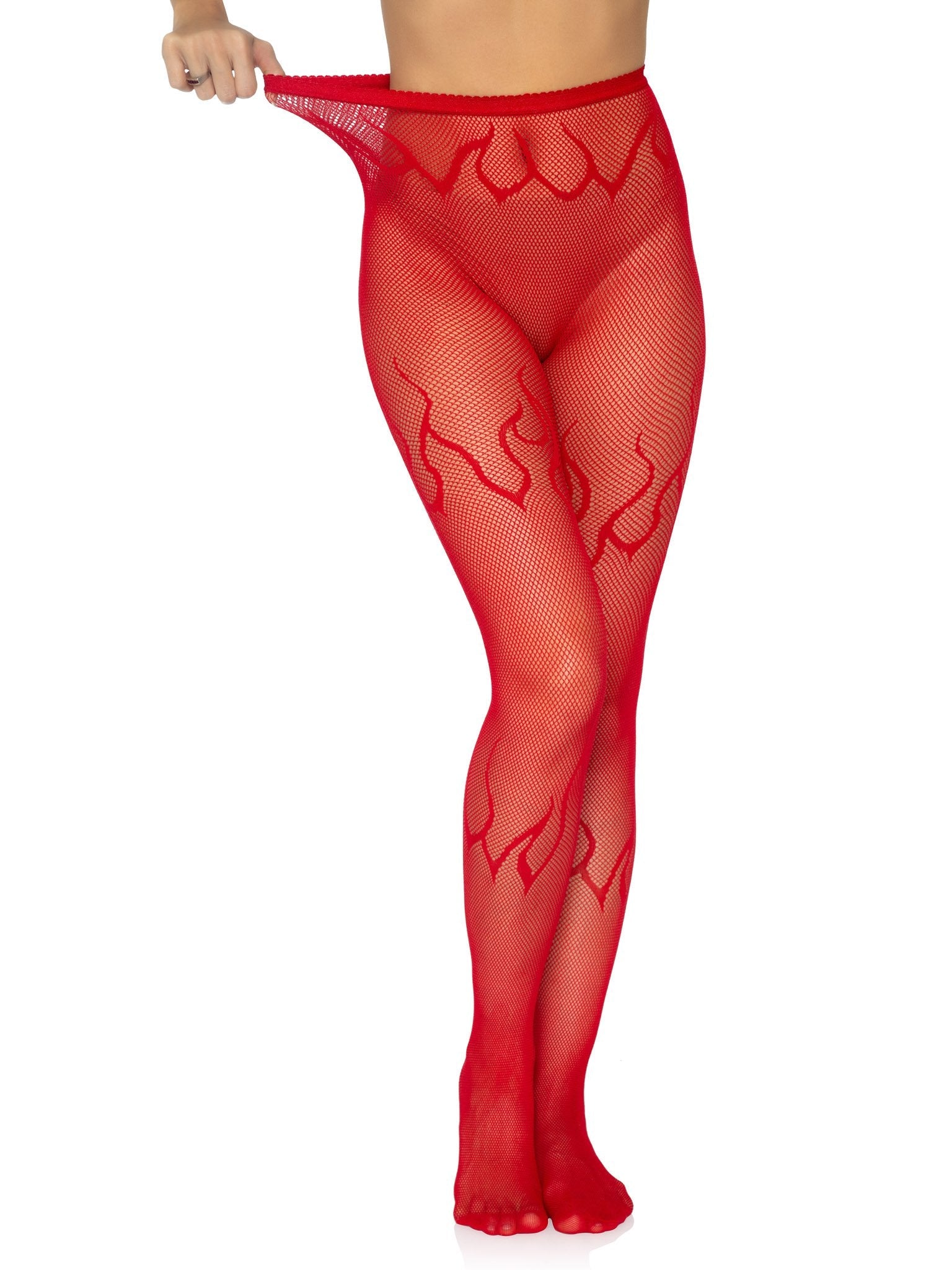 Leg Avenue Flame Fishnet Tights