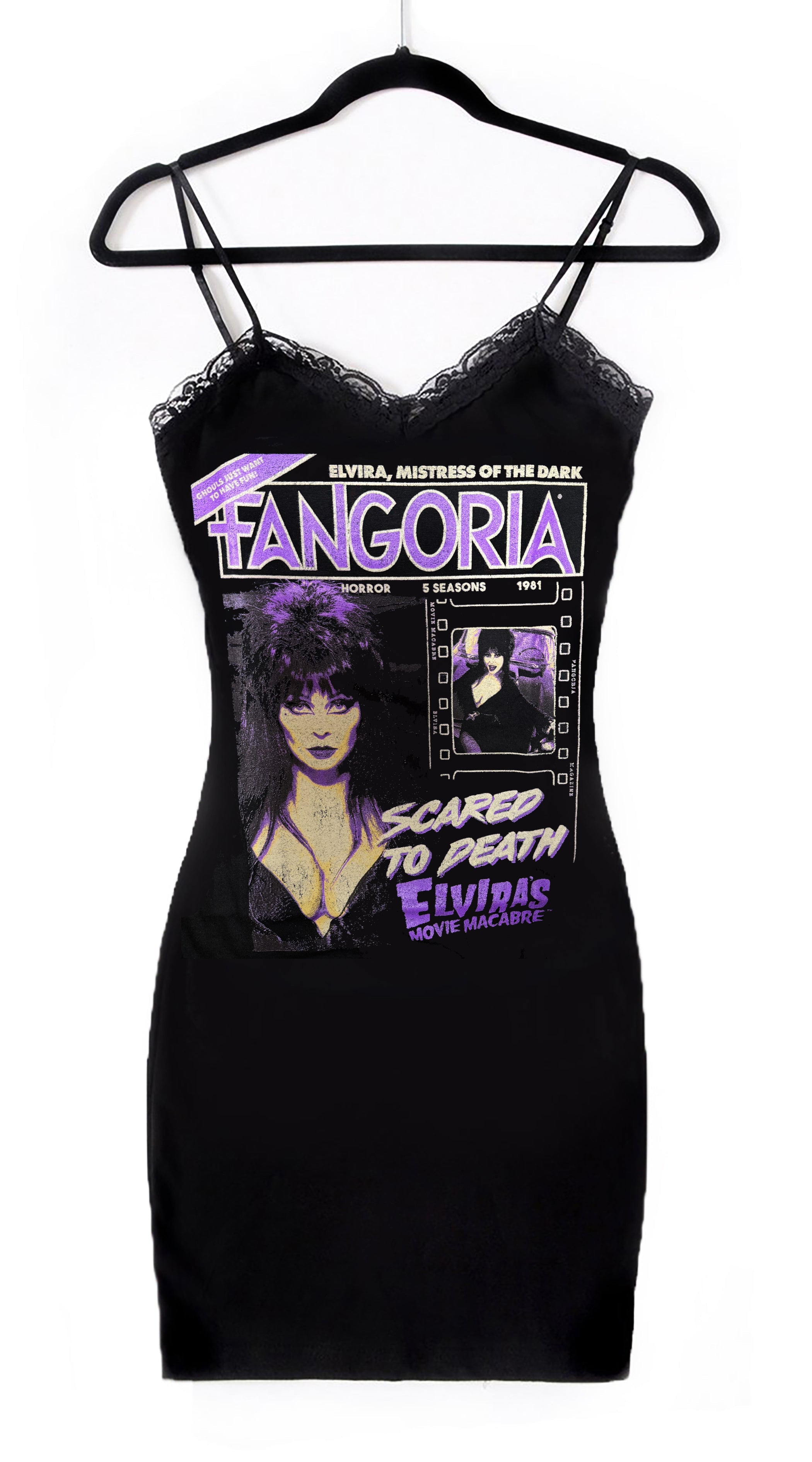 Vera's Eyecandy Elvira X Fangoria Magazine Cover Lace Strap Dress