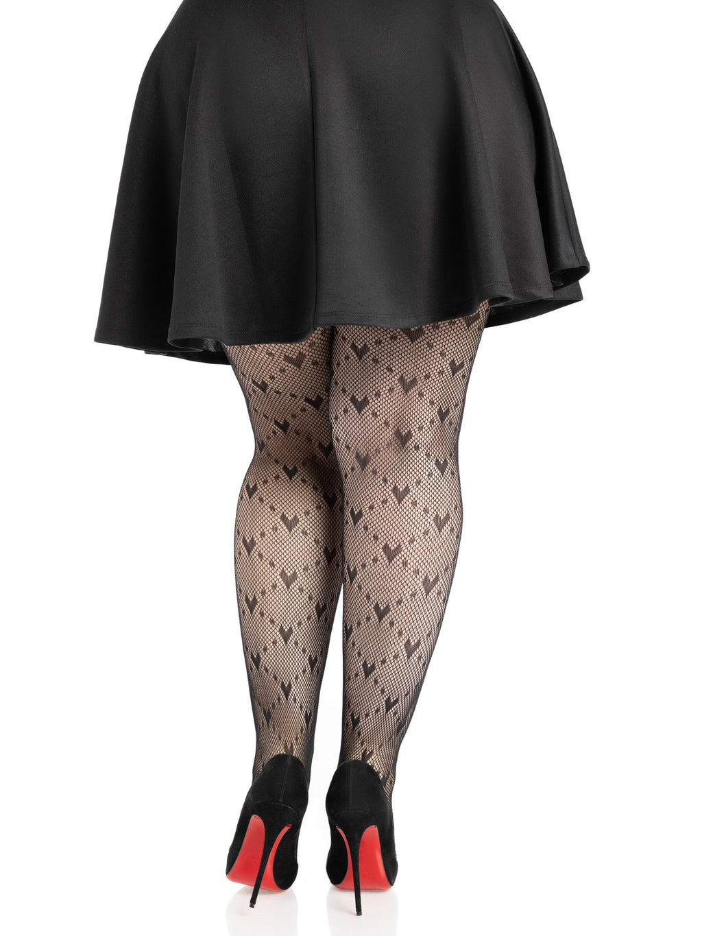 Leg Avenue Plus Size Valentina Heart Net Tights