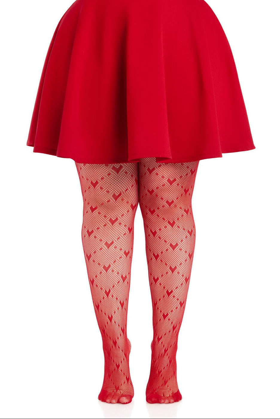 Leg Avenue Plus Size Valentina Heart Net Tights