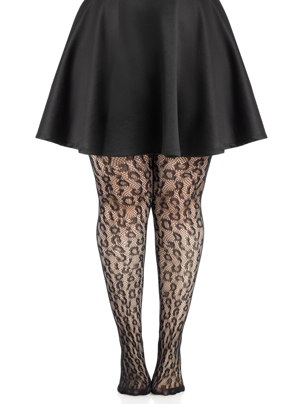 Leg Avenue Plus Size Leopard Print Net Tights