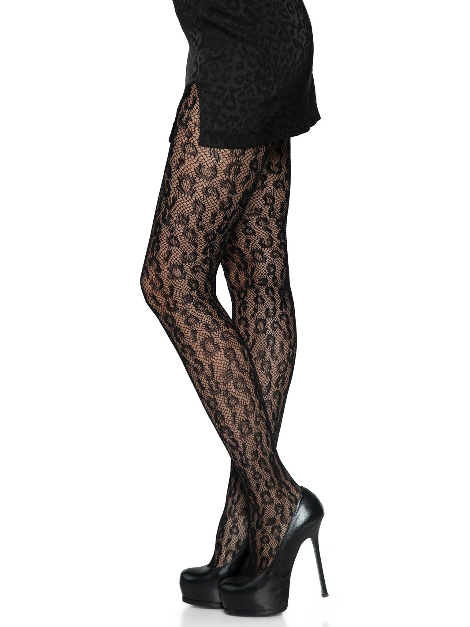 Leg Avenue Leopard Net Tights