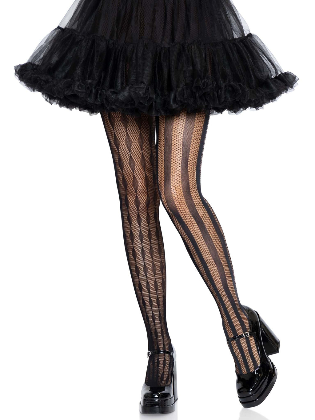 Leg Avenue Harlequin Diamond Stripe Net Tights