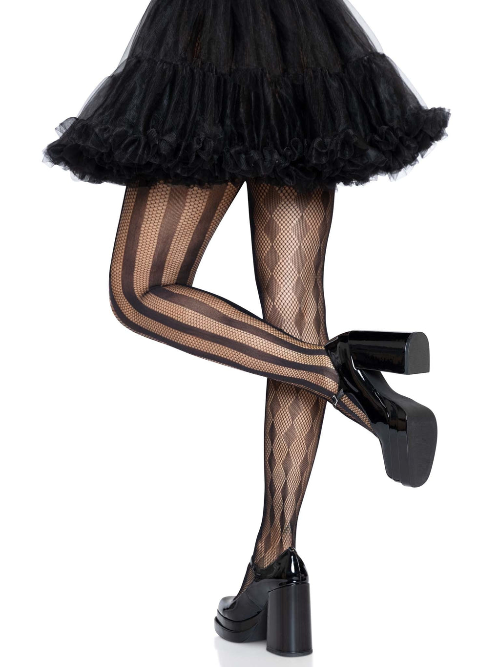 Leg Avenue Harlequin Diamond Stripe Net Tights