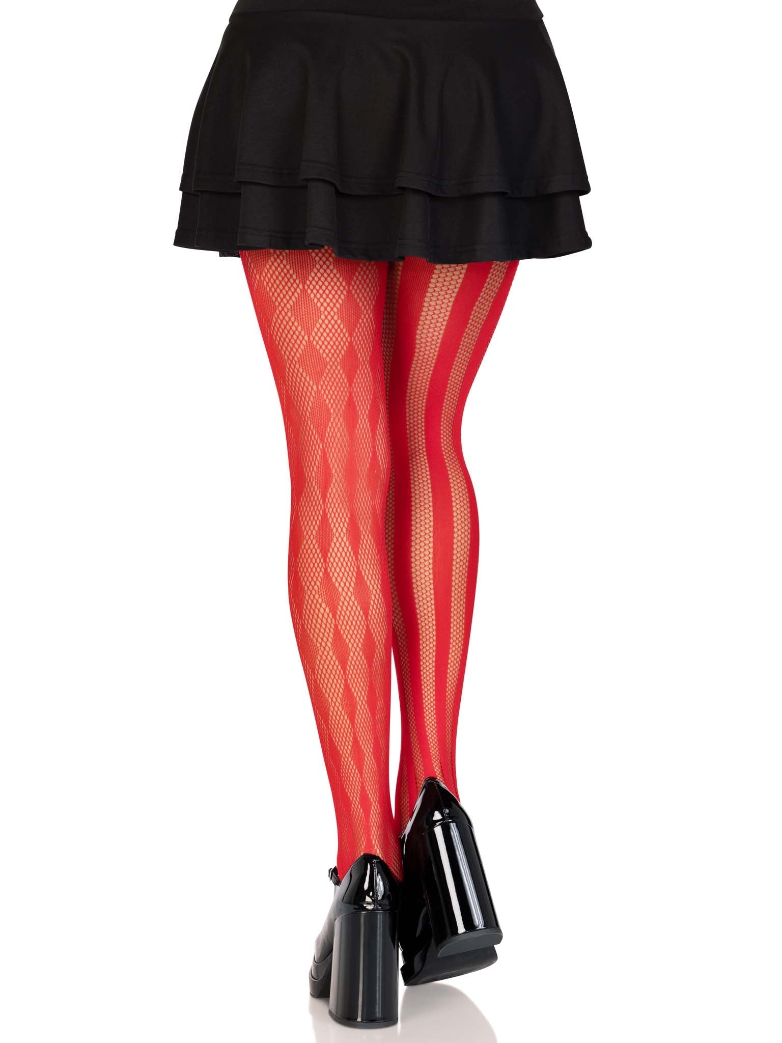 Leg Avenue Harlequin Diamond Stripe Net Tights