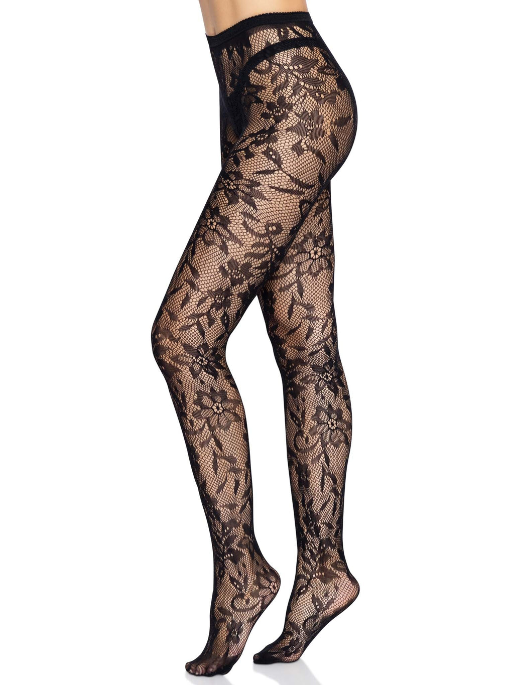 Leg Avenue Chantilly Floral Lace Tights