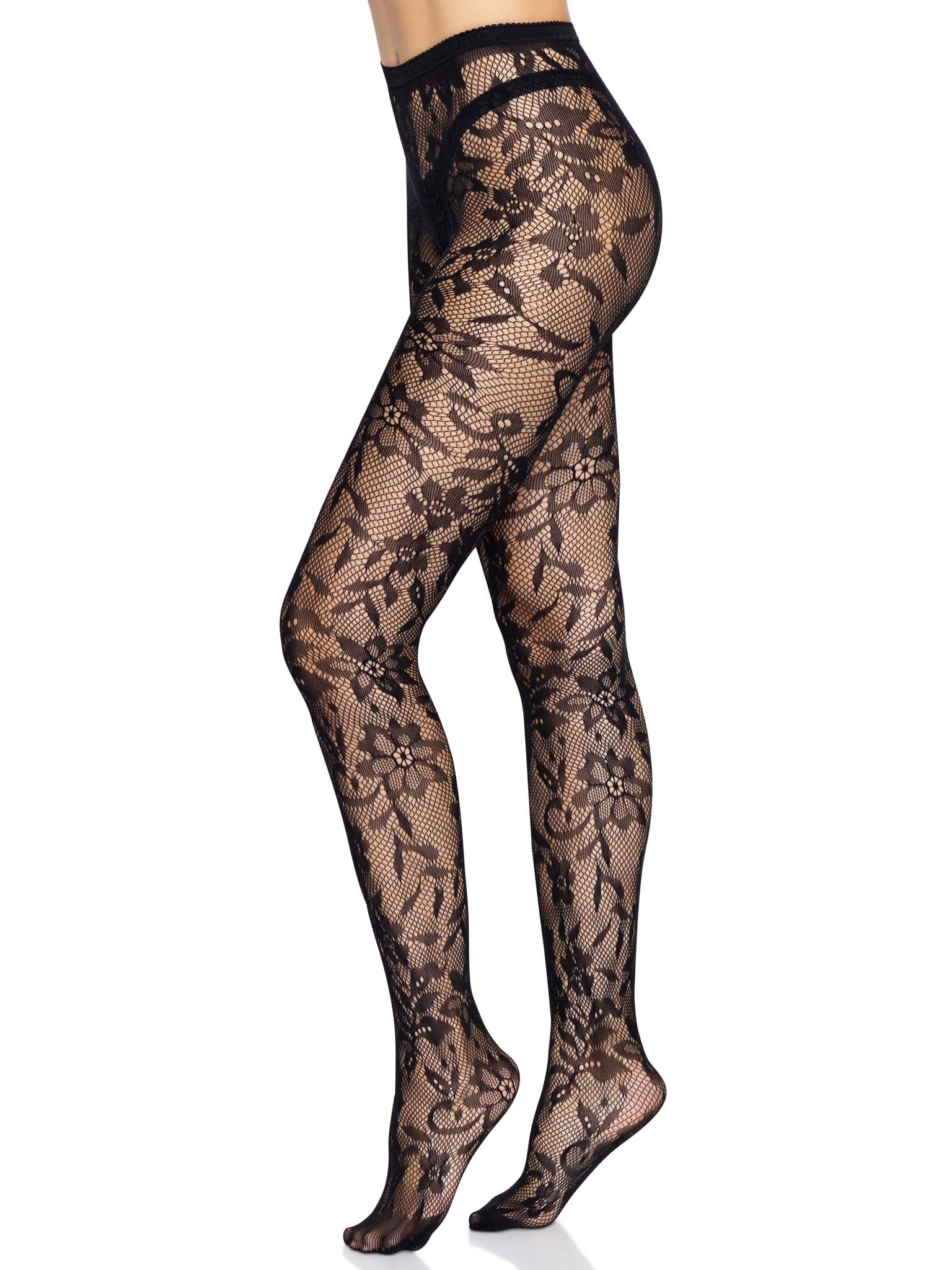 Leg Avenue Chantilly Floral Lace Tights