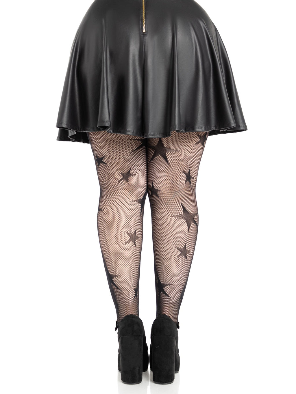 Leg Avenue Plus All Over Stars Fishnet Tights