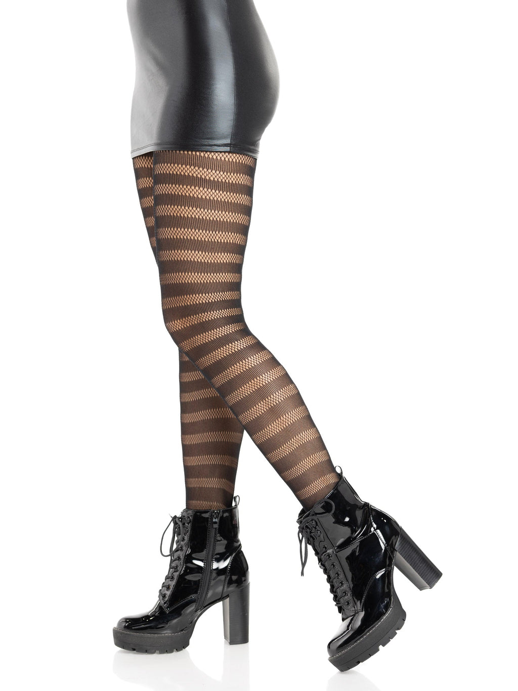 Leg Avenue Cosima Horizontal Striped Net Tights