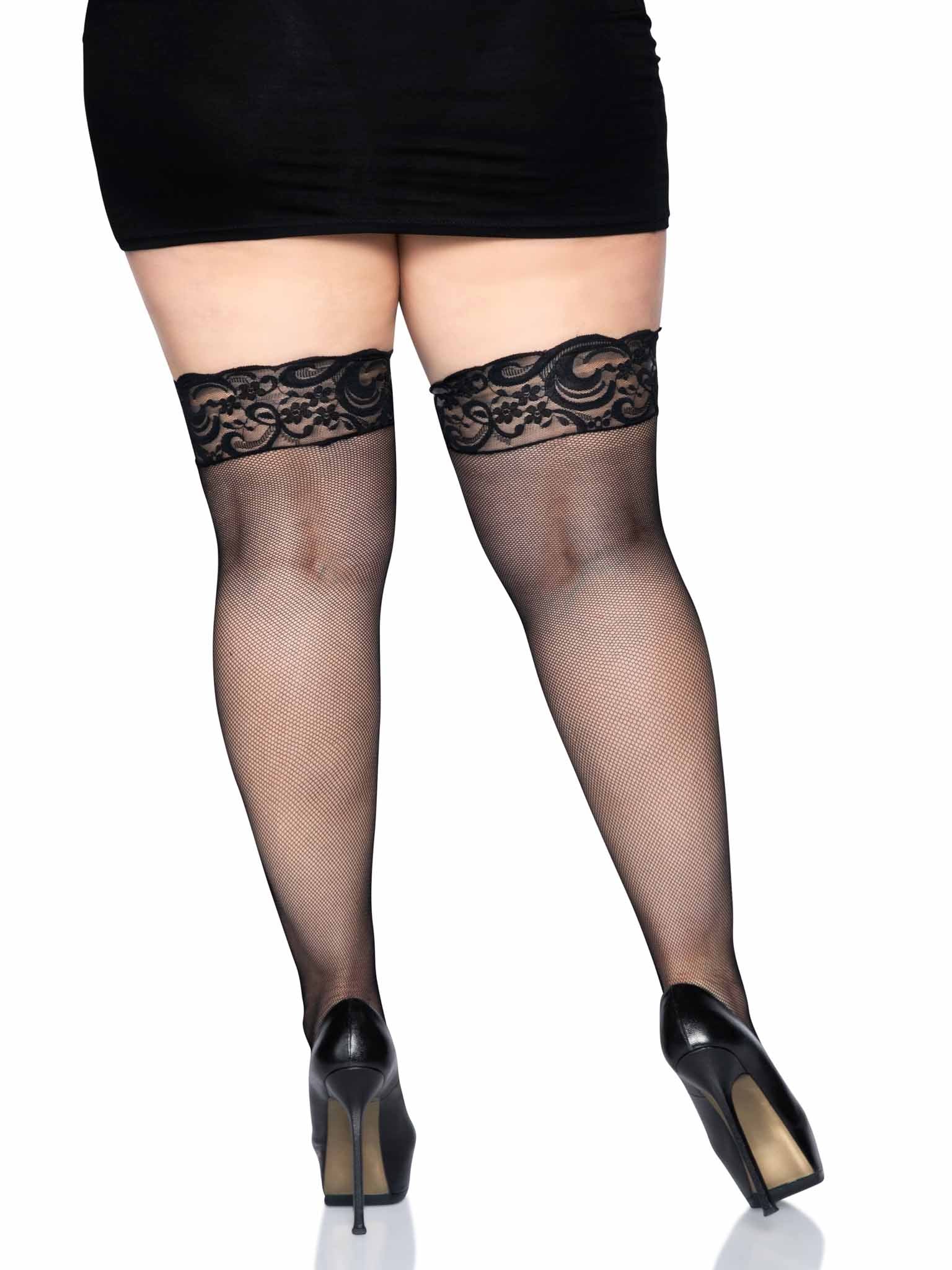 Leg Avenue Pia Plus Micro Net Thigh Highs