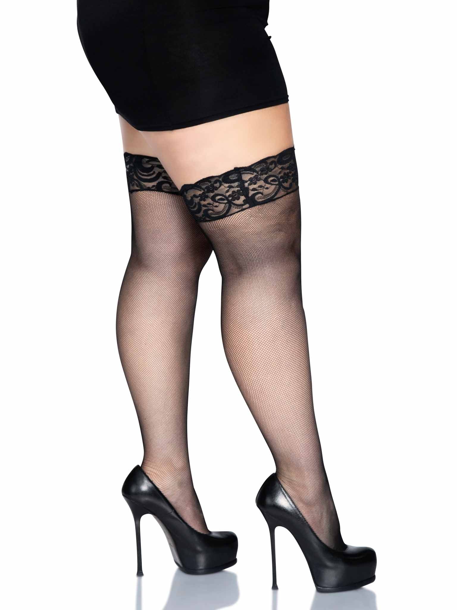 Leg Avenue Pia Plus Micro Net Thigh Highs