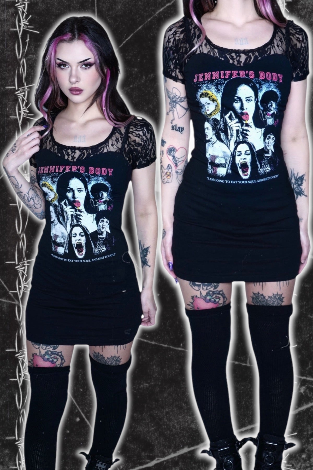 Vera's Eyecandy Jennifer's Body Lace Dress