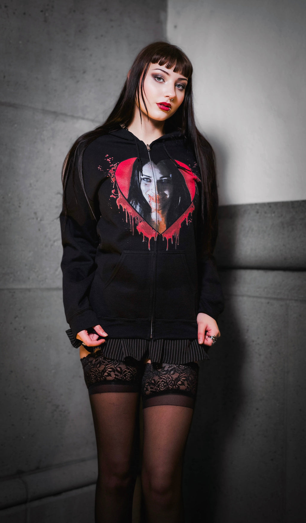 Vera's Eyecandy Jennifer's Body Horror Movie Zipped Hoodie
