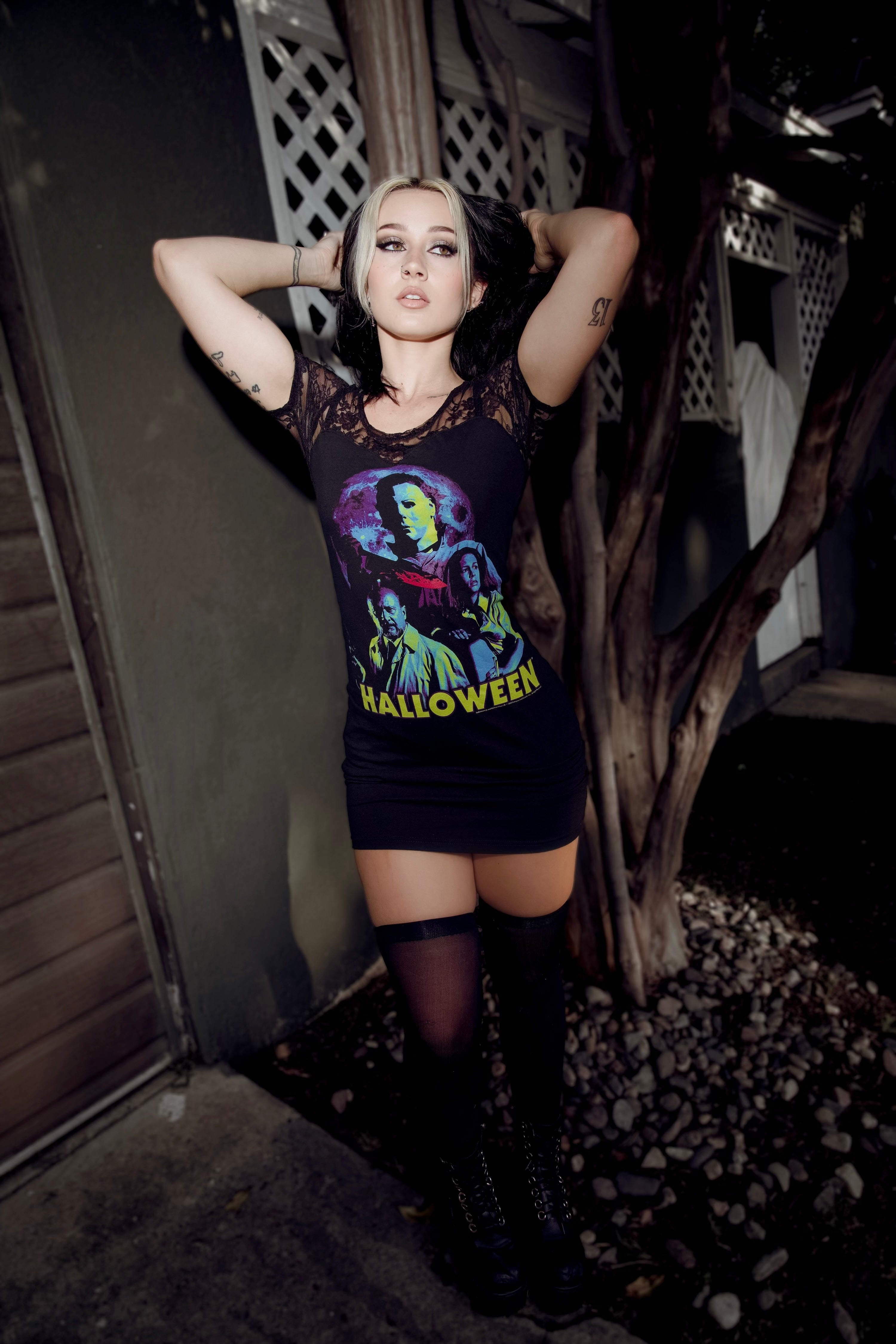 Vera's Eyecandy Halloween Lace Horror Dress