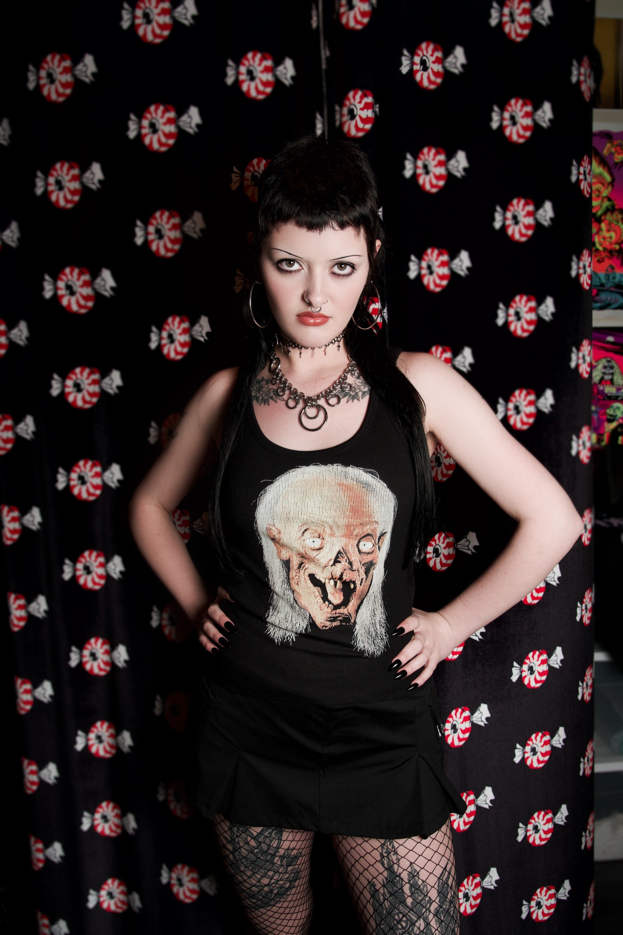 Vera's Eyecandy Crypt-Keeper Ribbed Tank Top