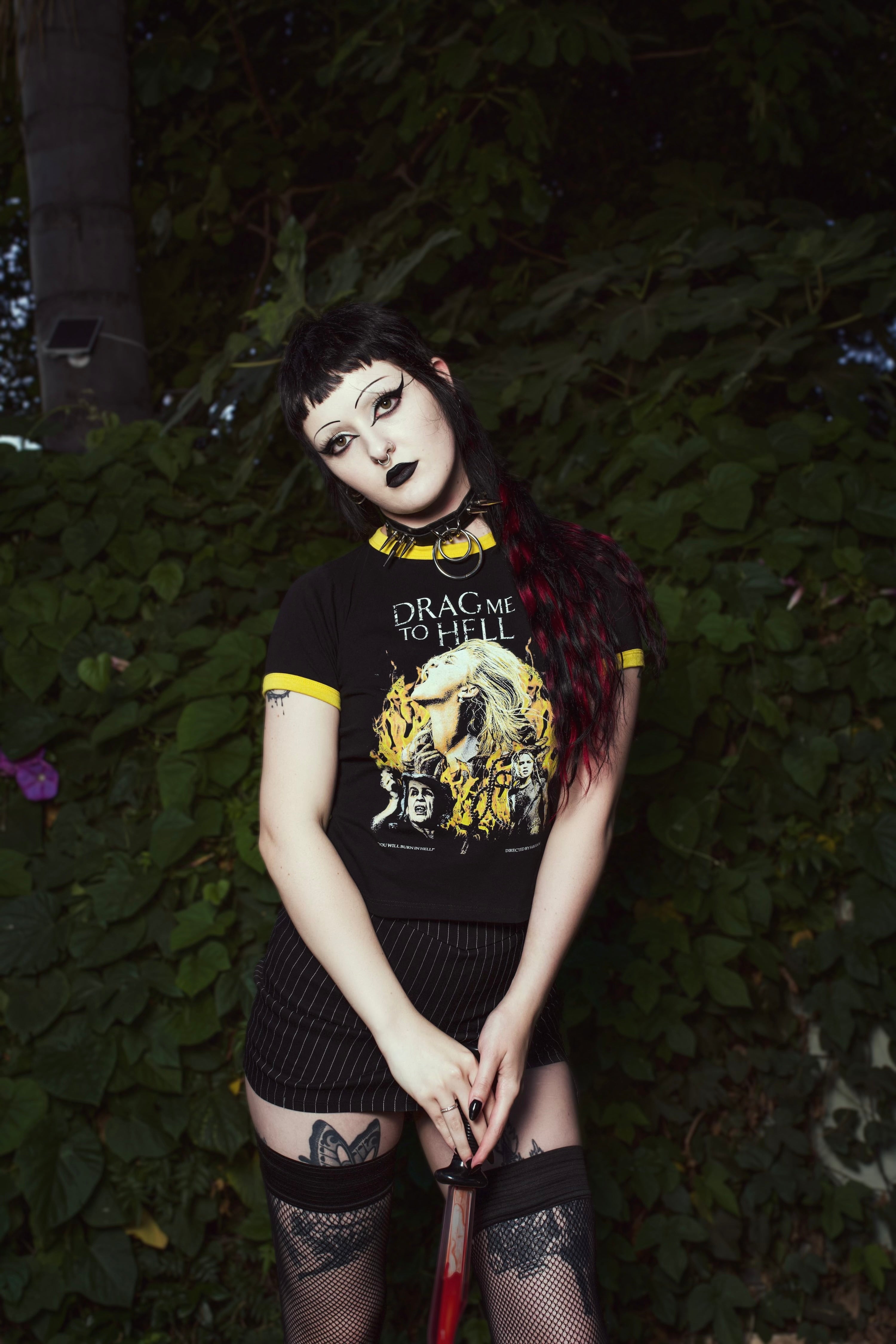 Vera's Eyecandy Drag me to Hell Horror Ringer Tee