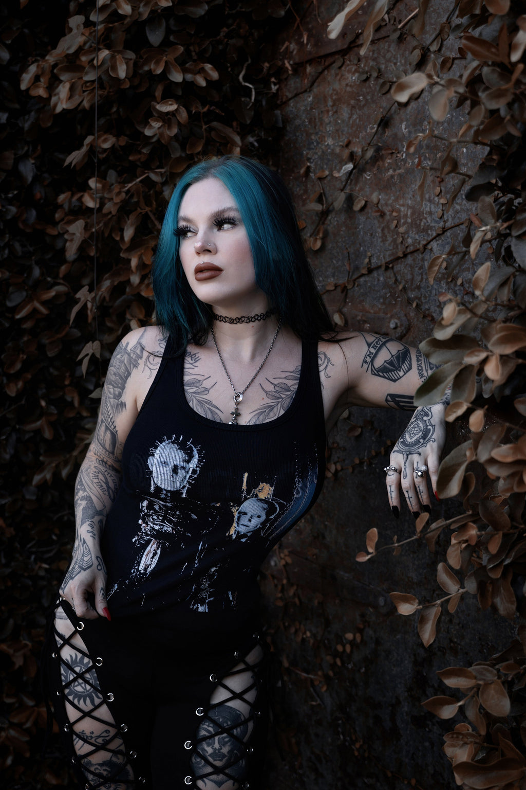 Vera's Eyecandy Cenobites Ribbed Tank Top