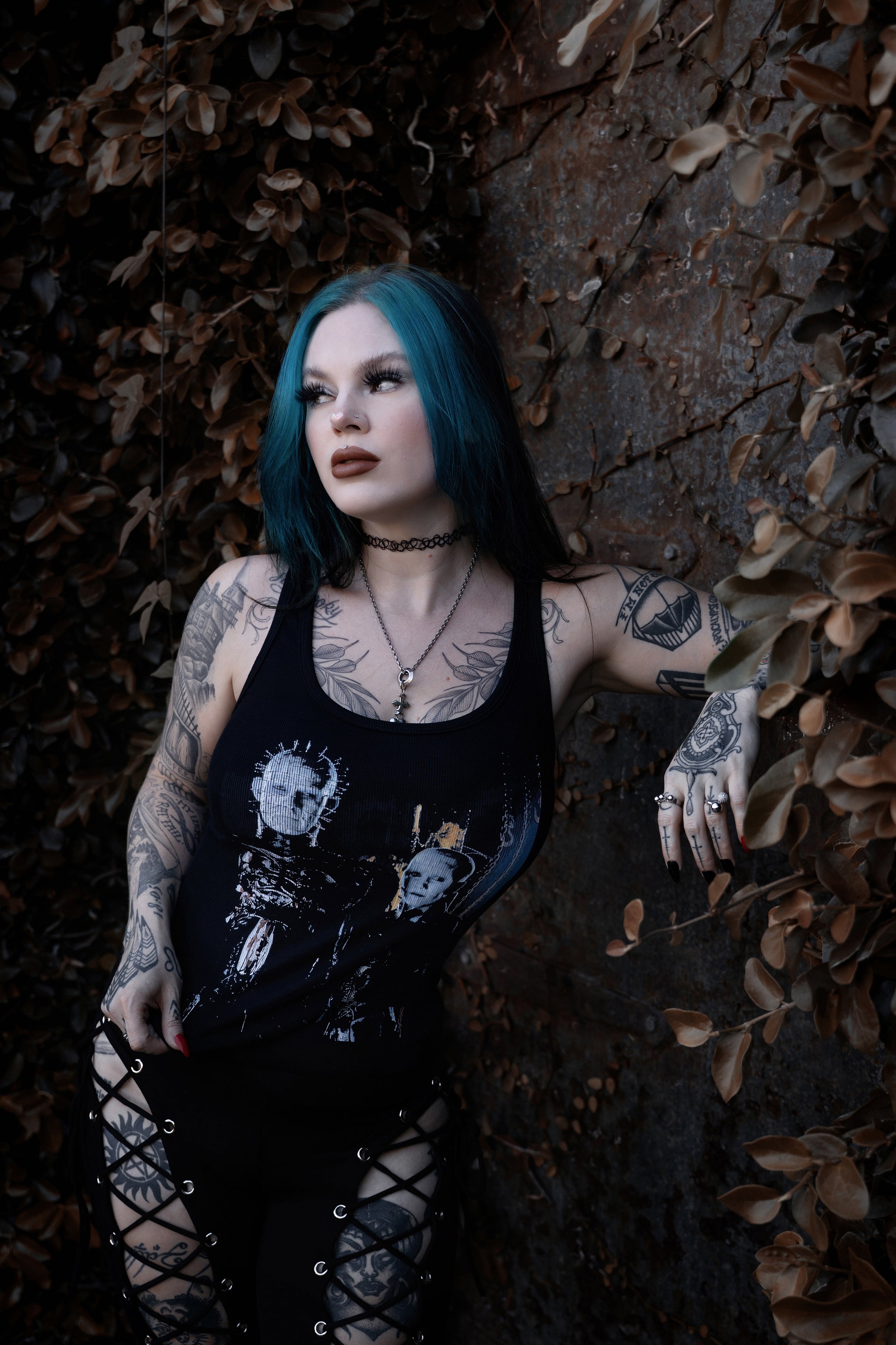 Vera's Eyecandy Cenobites Ribbed Tank Top