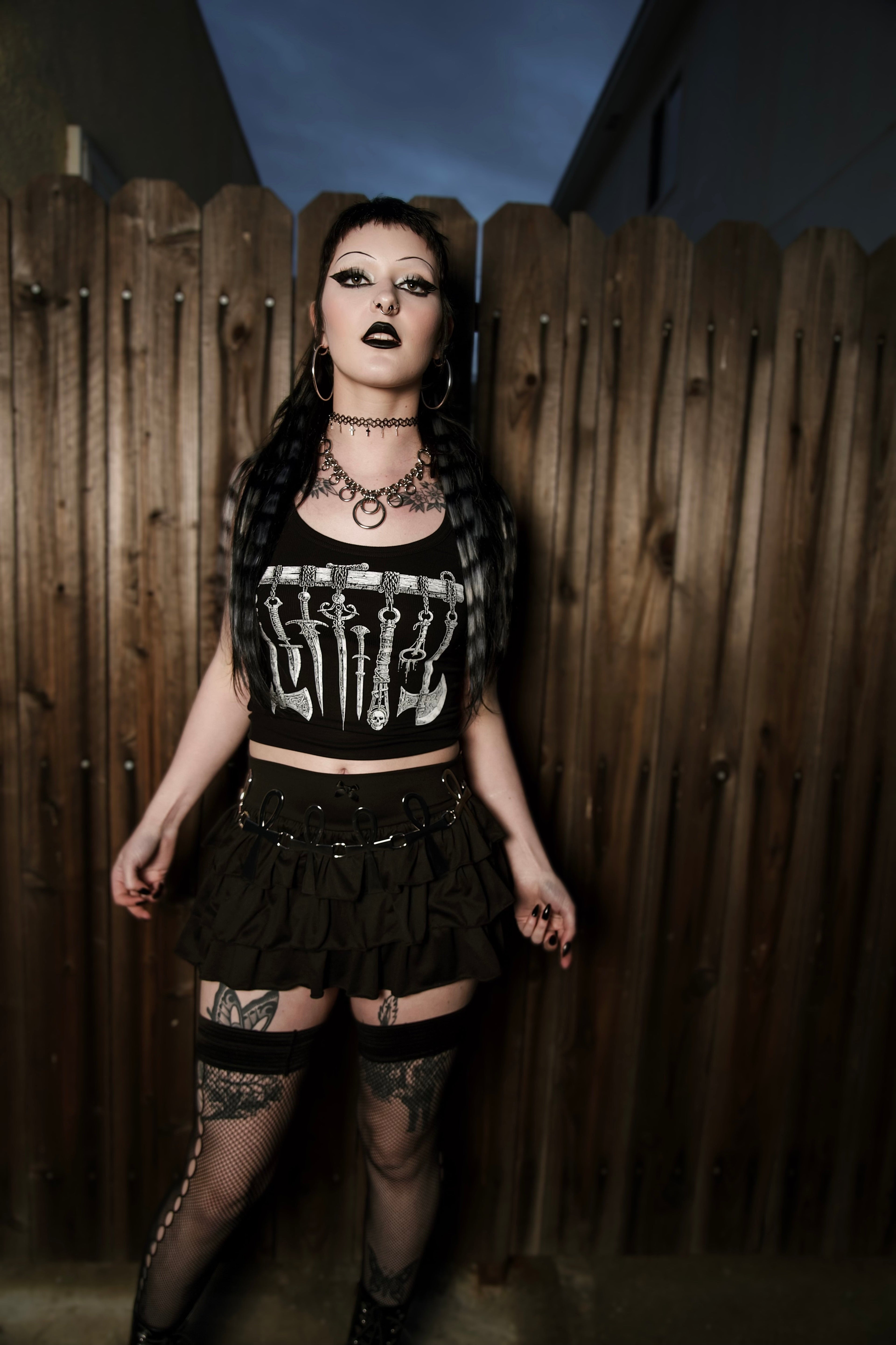 Vera's Eyecandy Medieval Weapons Ribbed Tank Top