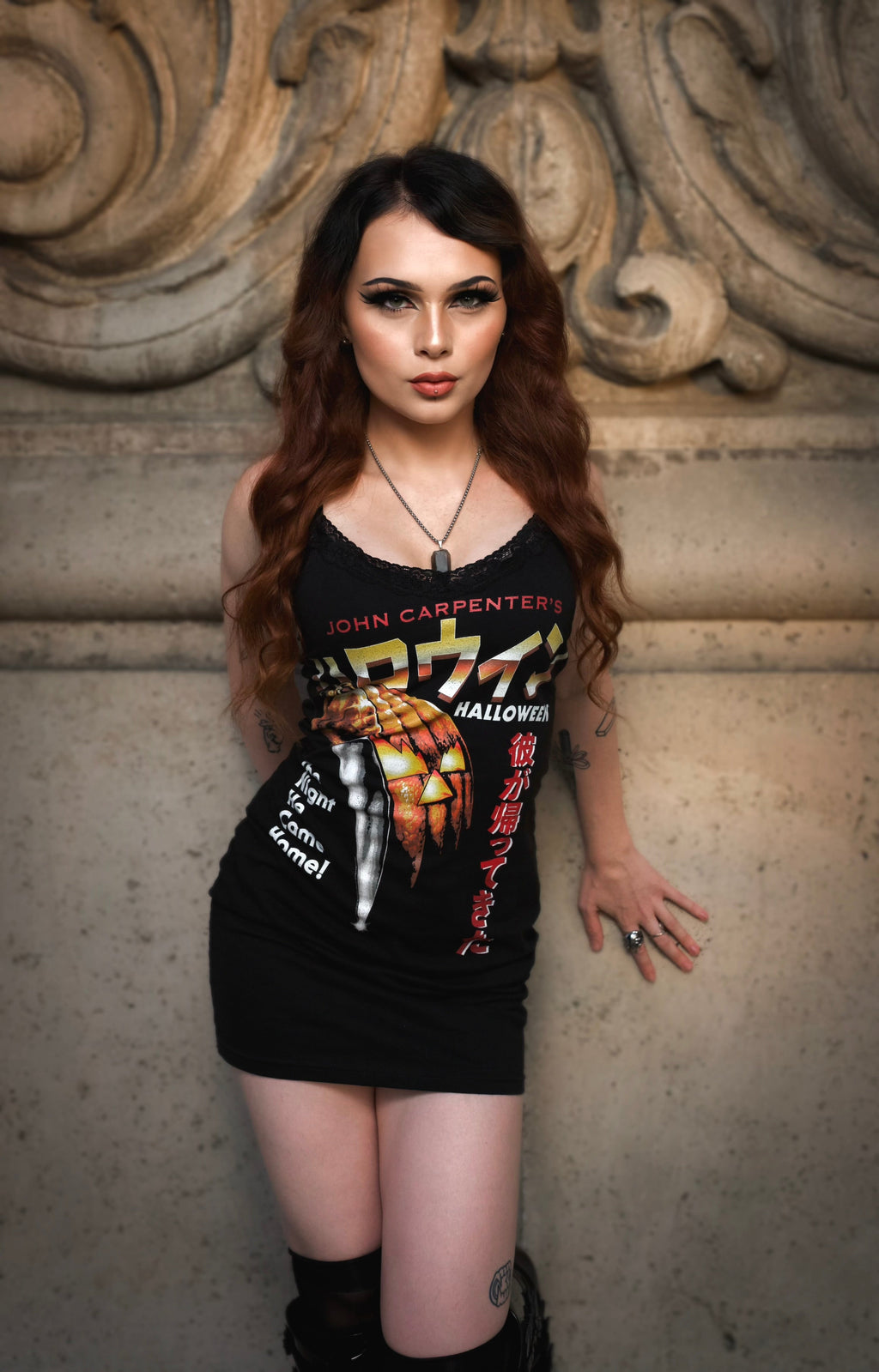Vera's Eyecandy Halloween Japanese Flyer Lace Strap Dress