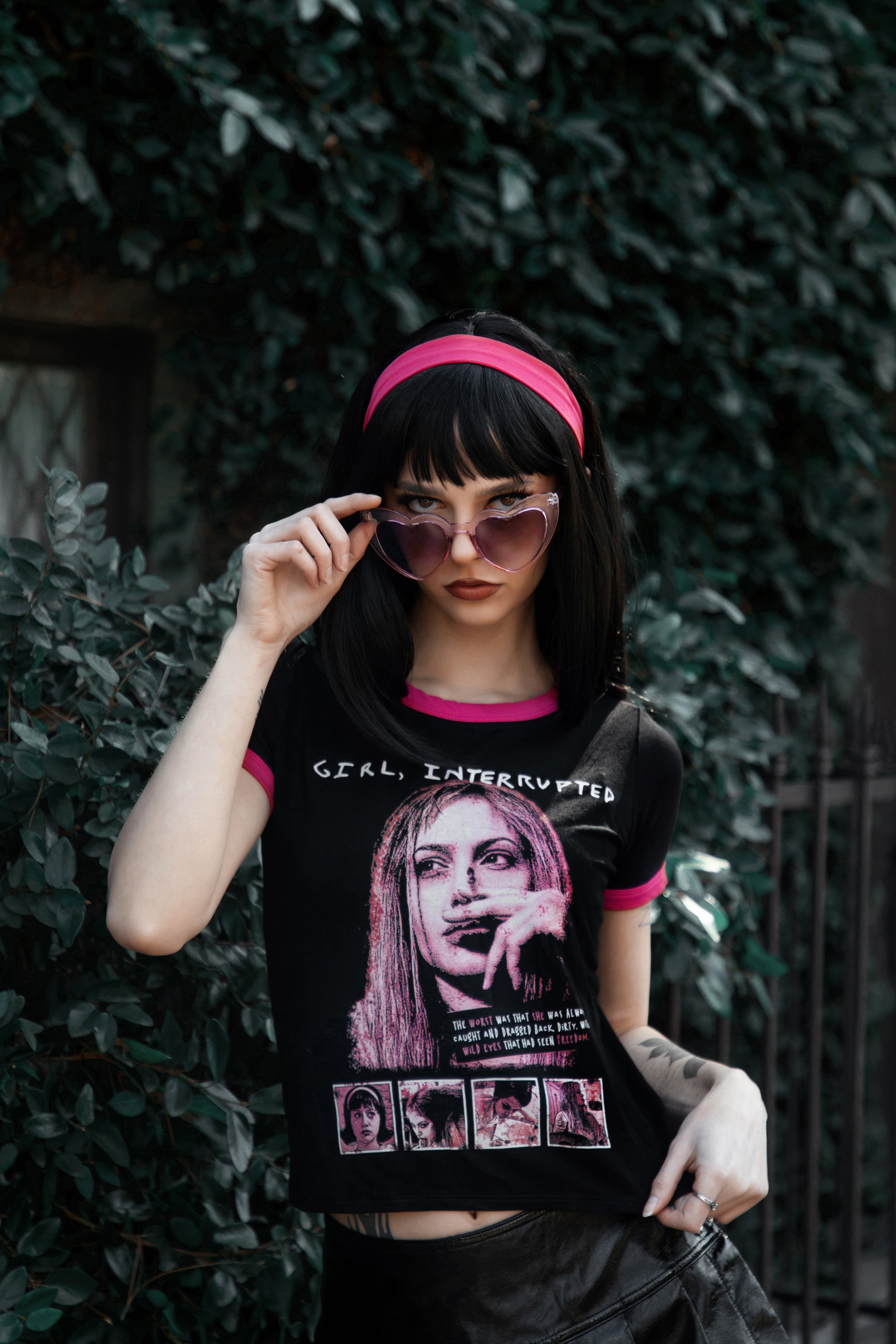 Vera's Eyecandy Girl Interrupted Ringer Tee
