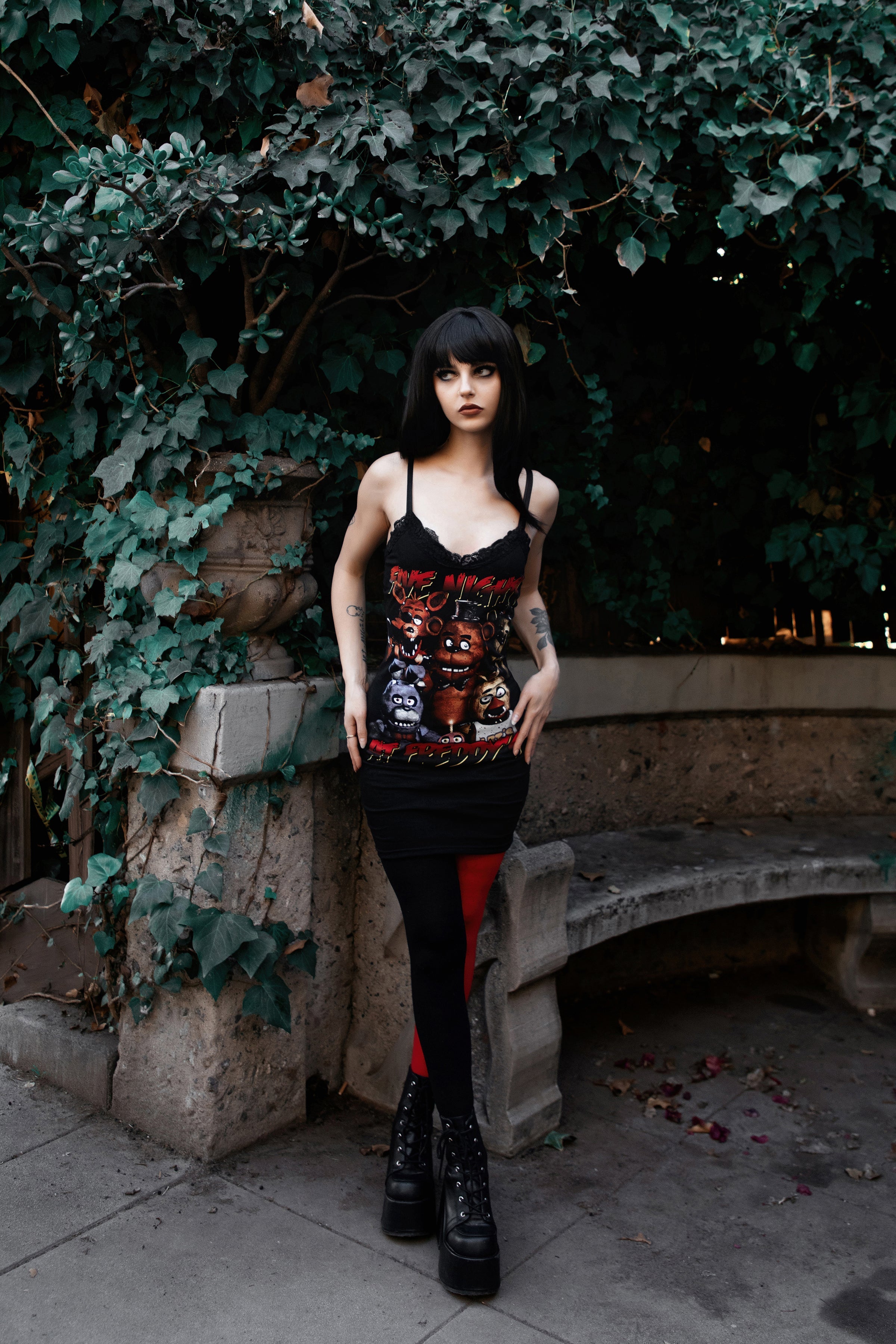 Vera's Eyecandy Five Nights at Freddy's Lace Strap Dress