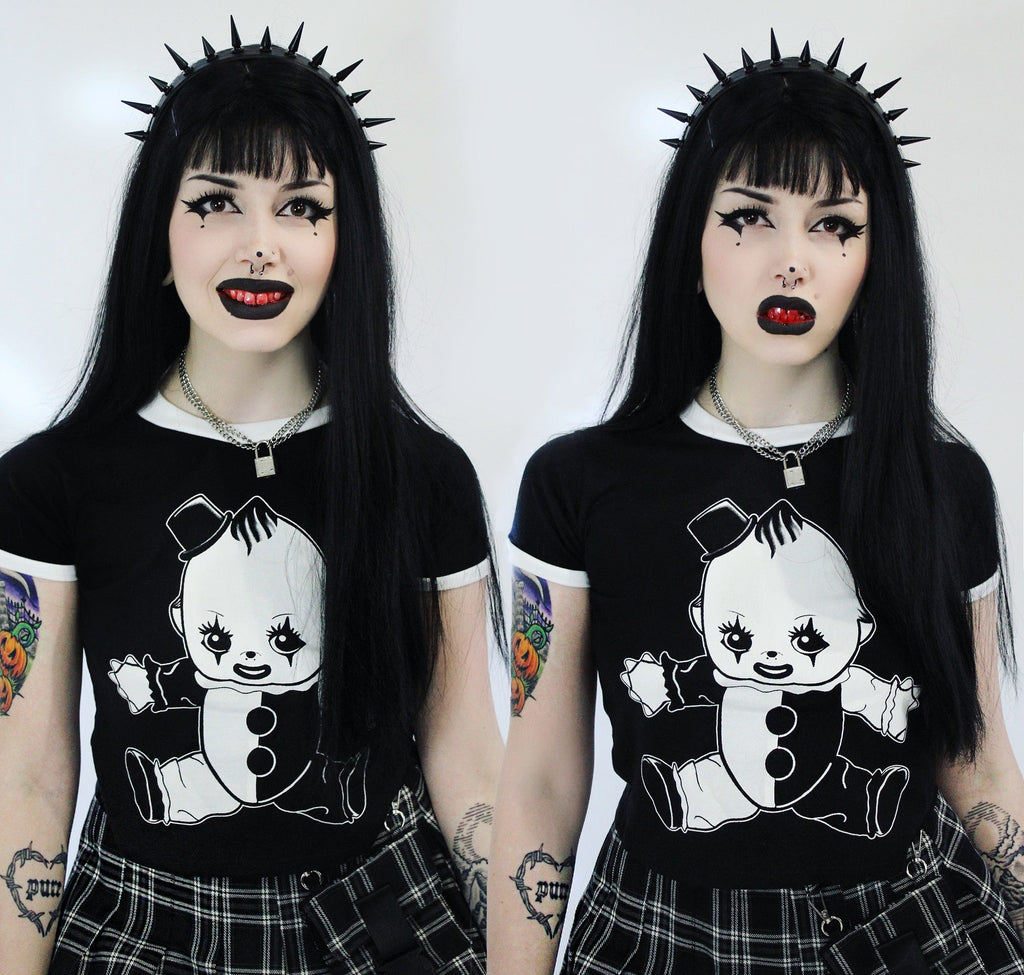 Vera's Eyecandy Art The Clown Kewpie Ringer Tee