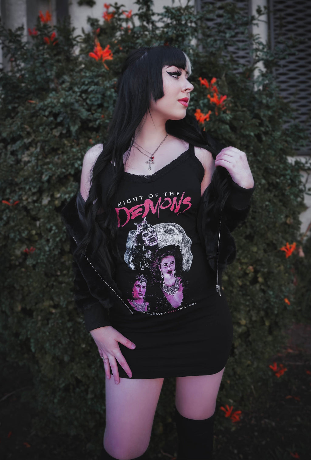 Vera's Eyecandy Night of the Demons Lace Strap Dress