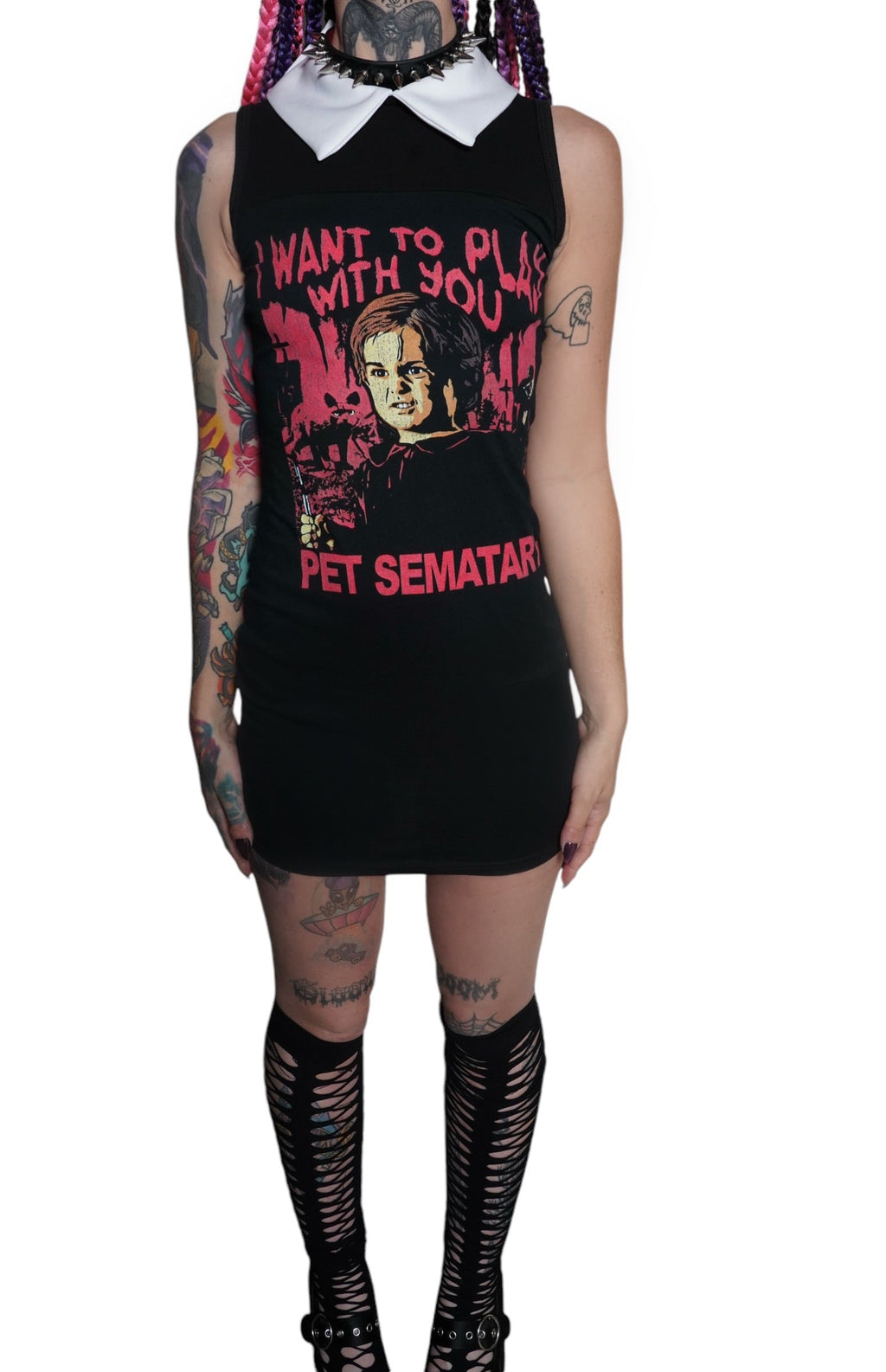Vera's Eyecandy Pet Sematary Collar Horror Dress
