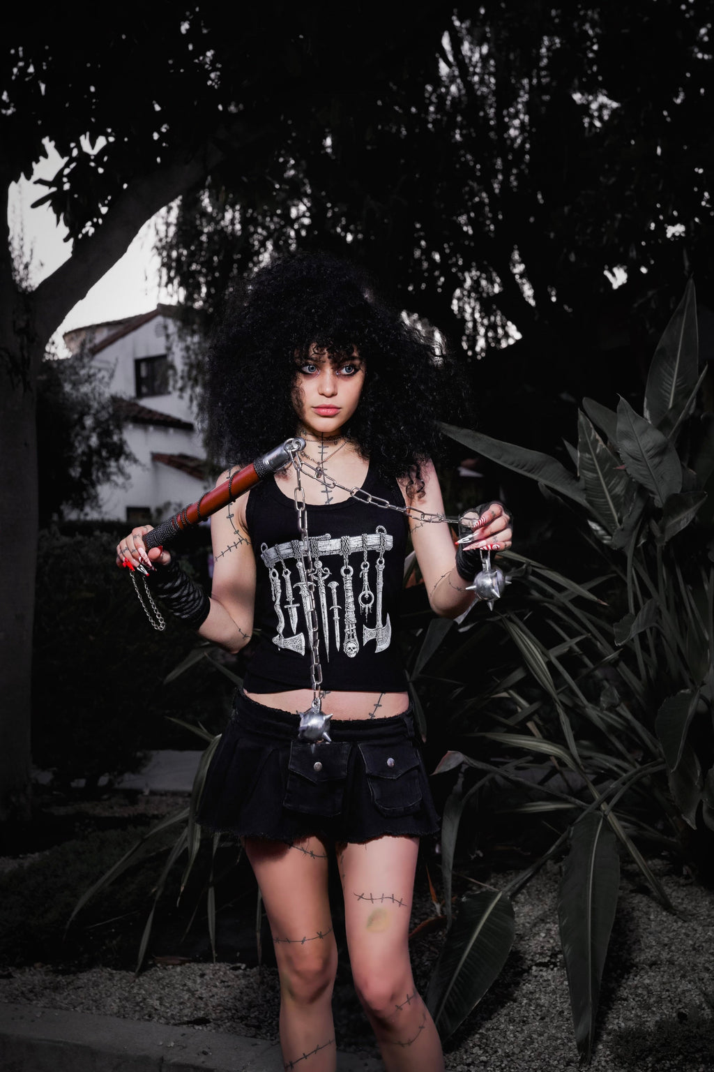 Vera's Eyecandy Medieval Weapons Ribbed Tank Top