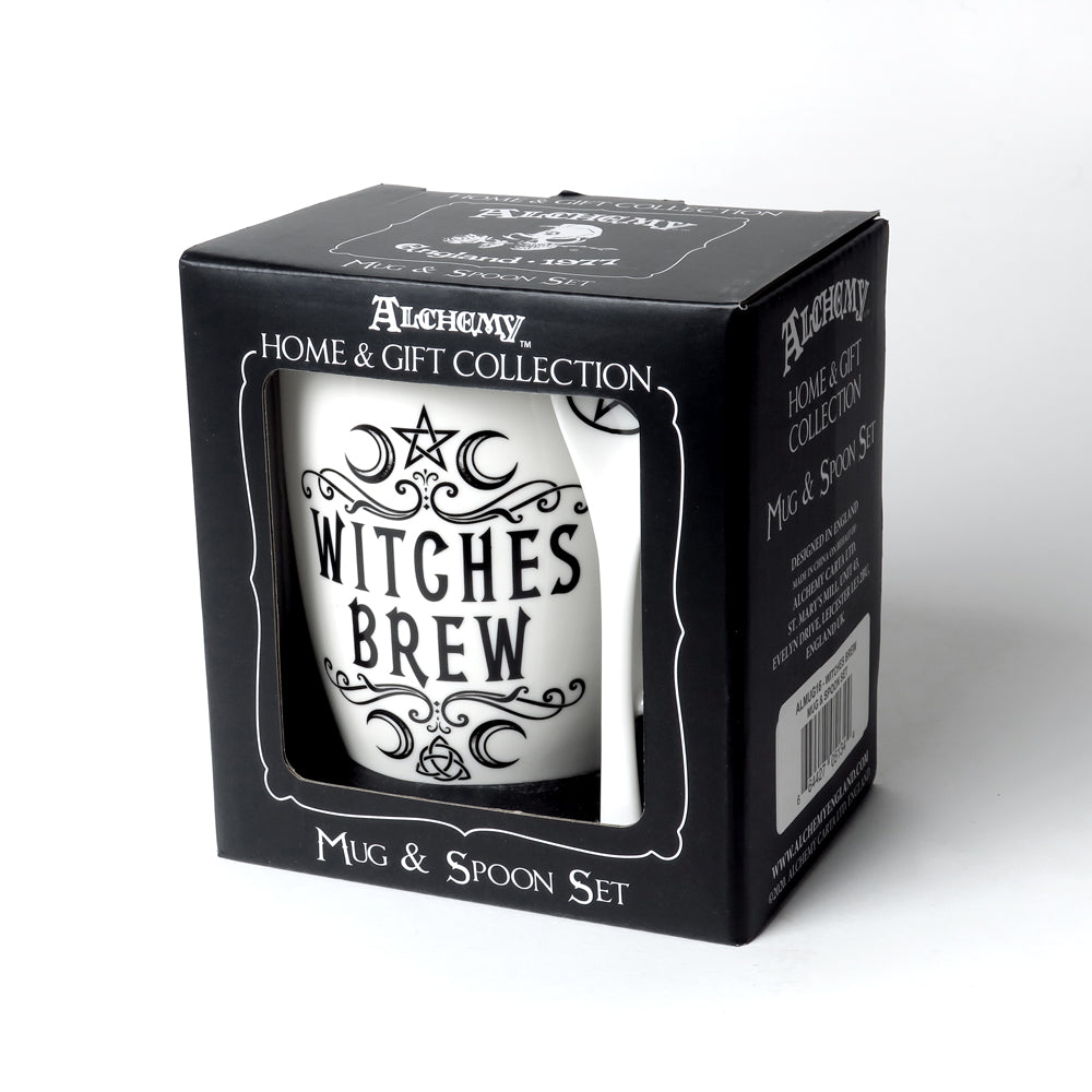 Alchemy Gothic Witches Brew China Mug Spoon Set ALMUG16