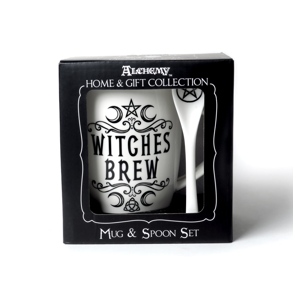 Alchemy Gothic Witches Brew China Mug Spoon Set ALMUG16