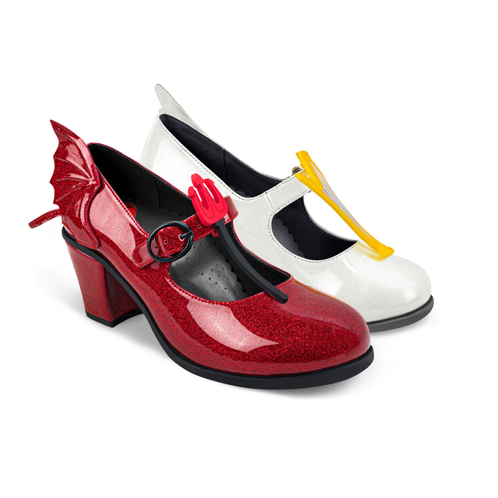 Chocolaticas® Mid Heels Angel & Demon Mary Jane Pump